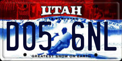 UT license plate D056NL