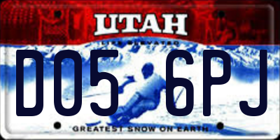 UT license plate D056PJ