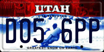 UT license plate D056PP