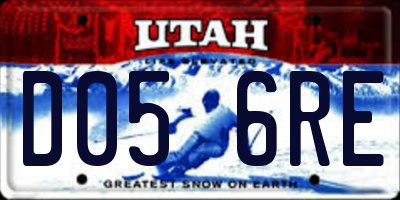 UT license plate D056RE