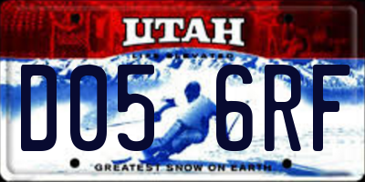 UT license plate D056RF