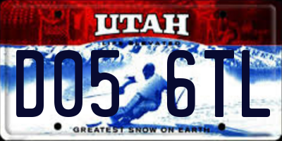 UT license plate D056TL