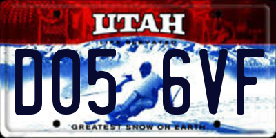 UT license plate D056VF