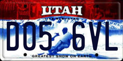 UT license plate D056VL