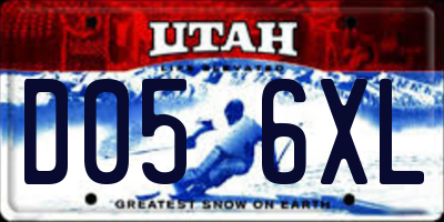 UT license plate D056XL