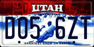 UT license plate D056ZT