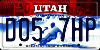 UT license plate D057HP