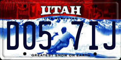 UT license plate D057IJ