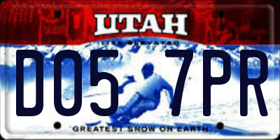 UT license plate D057PR