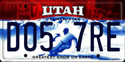 UT license plate D057RE