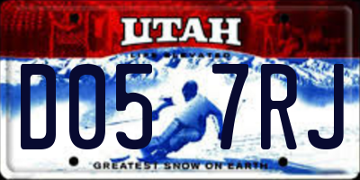 UT license plate D057RJ