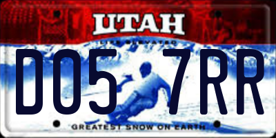 UT license plate D057RR