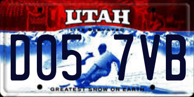 UT license plate D057VB