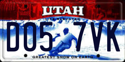 UT license plate D057VK