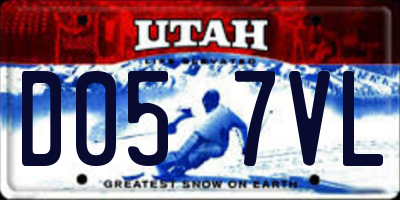 UT license plate D057VL