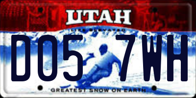 UT license plate D057WH