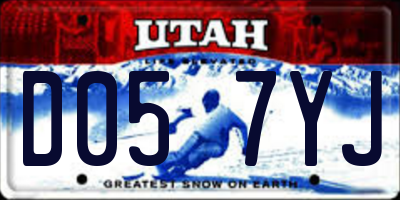 UT license plate D057YJ