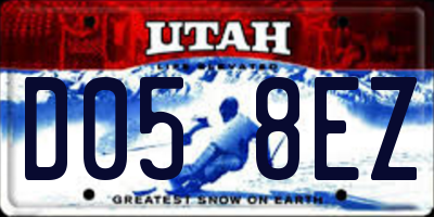 UT license plate D058EZ