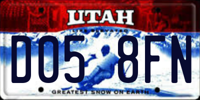 UT license plate D058FN