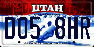UT license plate D058HR
