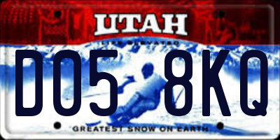 UT license plate D058KQ