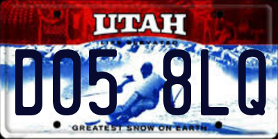UT license plate D058LQ