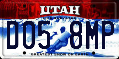 UT license plate D058MP