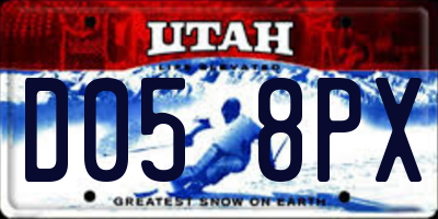 UT license plate D058PX