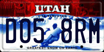 UT license plate D058RM