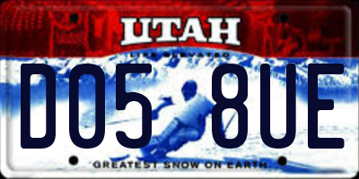 UT license plate D058UE