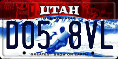 UT license plate D058VL