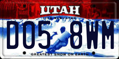 UT license plate D058WM
