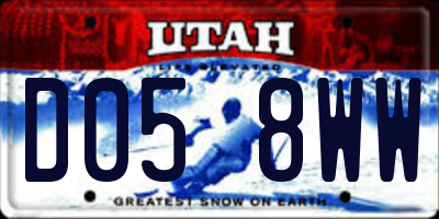 UT license plate D058WW