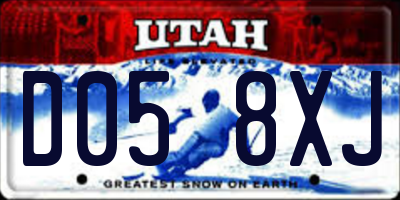 UT license plate D058XJ