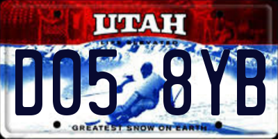 UT license plate D058YB