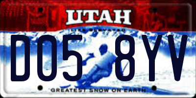 UT license plate D058YV