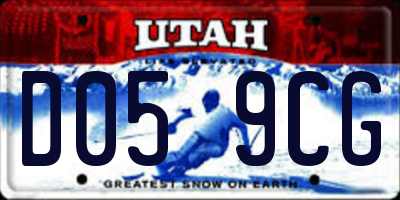 UT license plate D059CG