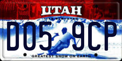 UT license plate D059CP