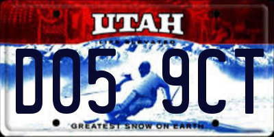UT license plate D059CT