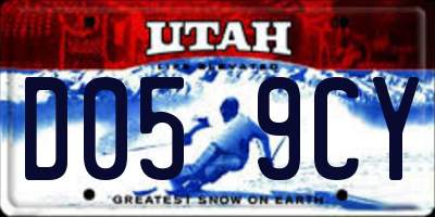 UT license plate D059CY