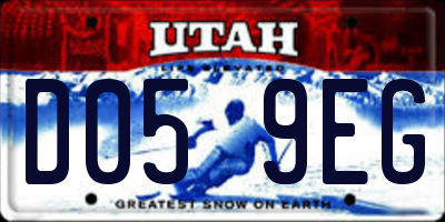 UT license plate D059EG