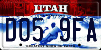 UT license plate D059FA