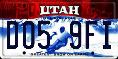 UT license plate D059FI