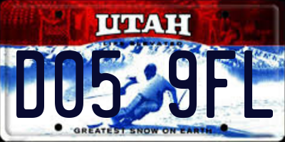 UT license plate D059FL