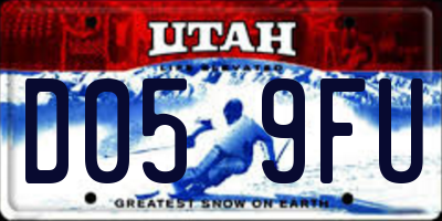 UT license plate D059FU