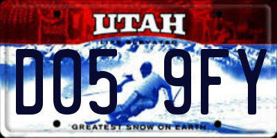 UT license plate D059FY