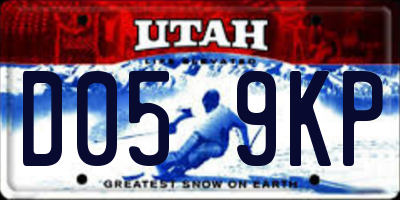 UT license plate D059KP