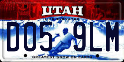 UT license plate D059LM