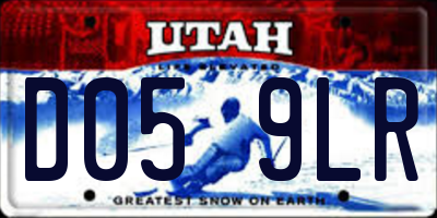 UT license plate D059LR