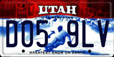 UT license plate D059LV